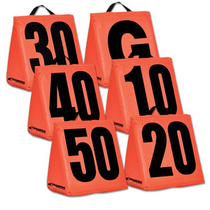 Solid Weighted Football Yard Markers; 13" x 13"