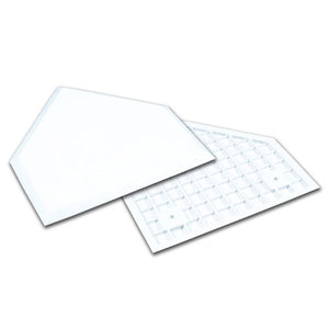 White Molded Rubber Home Plate - ½" Thickness - Retail Box
