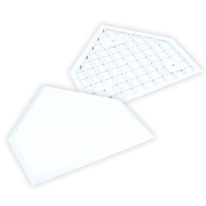 White Molded Rubber Home Plate - ½" Thickness