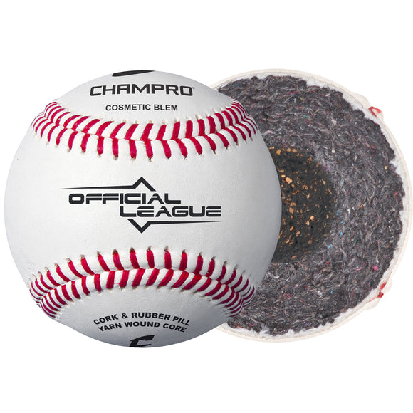 Official League Baseball; Full Grain Leather Cover; Cosmetic Blem
