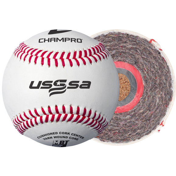 USSSA Approved Baseball; MBT; Full Grain Leather Cover