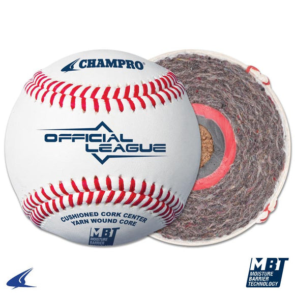 Official League Baseball; MBT; Full Grain Leather Cover; Raised Seam