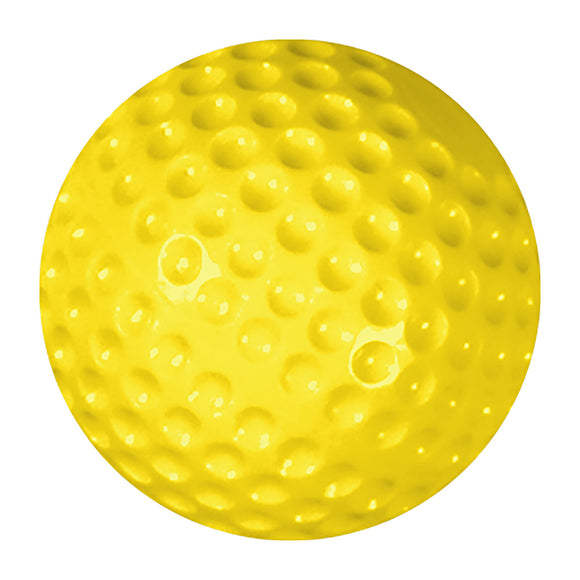 Dimple Molded Baseball with Hard PU Cover - Yellow
