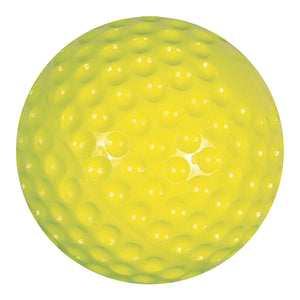 11" Dimple Molded Softball; Optic Yellow