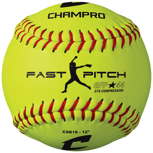 12"/0.44/Red/Synthetic/Polyurethane/375/Yellow/ASA/Game Fast Pitch