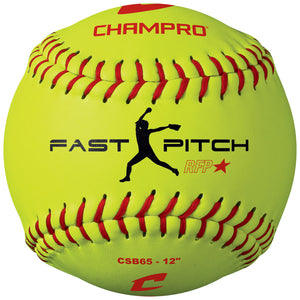 12"/0.47/Red/Synthetic/Polyurethane/375/Yellow/Recreation Fast Pitch