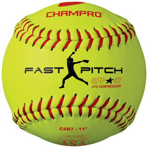11"/0.47/Red/Synthetic/Polyurethane/375/Yellow/ASA/Game Fast Pitch